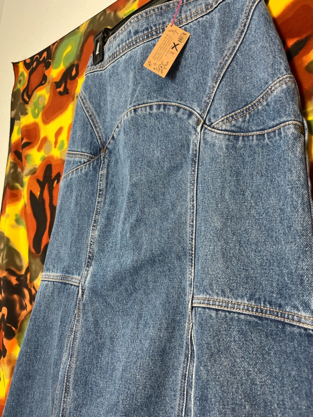 NWT Natural Life Denim Long Skirt Womens Size 2 - Picture 4 of 12